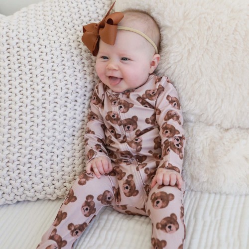 Teddy's Bears Zipper Footie