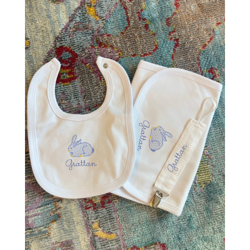 Bunny Bib & Burp Coth Bundle