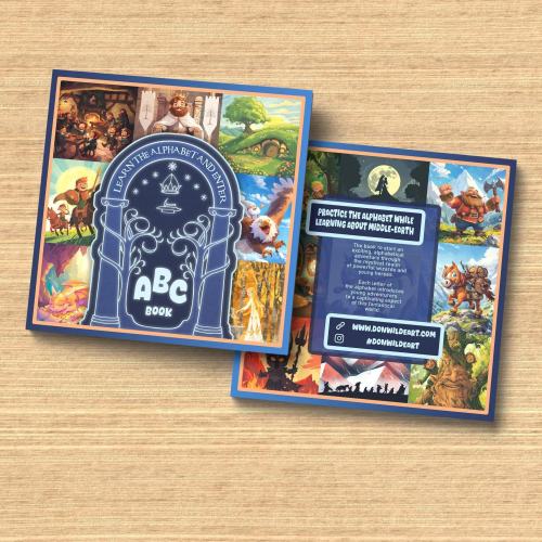 LOTR Inspired Baby ABC Book - Soft- or Hardcover - ABC Childrens Book - Fantasy Nursery Book - Lotr Shower Gift Idea