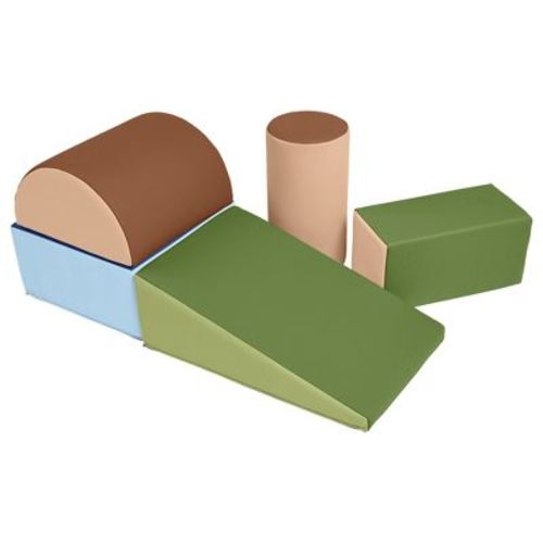 Ecr4kids Softzone Climb And Crawl Playset, Earthtone, 5-piece