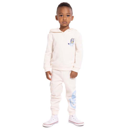 Bluey Toddler Boys' Front Back Graphic Hoodie and Jogger Pants Set, 2-Piece, Sizes 12M-5T