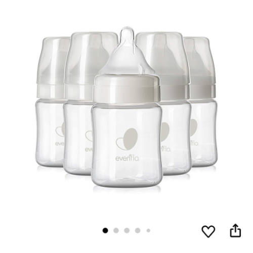 Evenflo Feeding Premium Proflo Venting Balance Plus Wide Neck, 5 Ounce (Pack of 6)