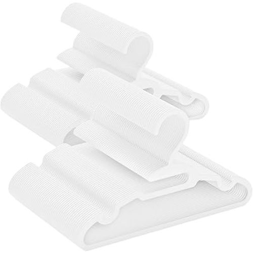 100 Pack White U-Shape Baby Hangers,Protect Collar Non-distorting Design,Anti-Slip and Ultra-Thin Children's Hangers for Toddler, Child, Newborn Clothes Hanger Ideal Choice