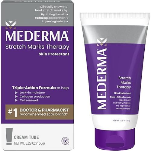 Mederma Stretch Marks Therapy, Helps Prevent and Treat Stretch Marks, Safe to Use When Pregnant, Pregnancy Skin Care, 5.29 oz (150g)