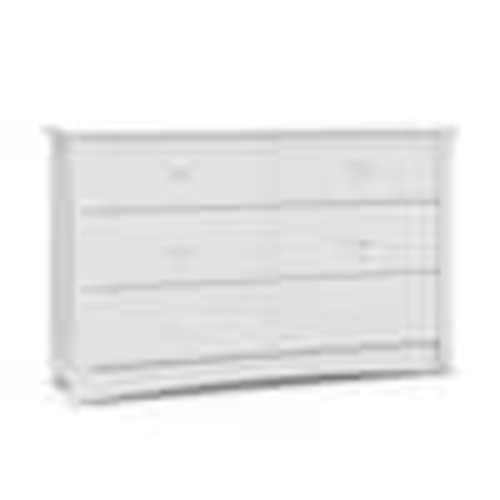 Storkcraft 6-Drawer Crescent White Dresser 03666-301