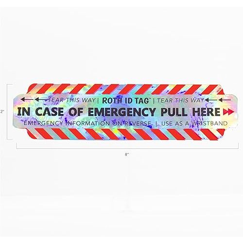 Original ROTH ID TAG™ Kit | Emergency Contact Identification System for Car Seats, Red, White, Black