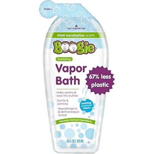 Boogie Kids Botanical Bubble Bath, Soothing Vapor, Made with Plant Extracts, Natural Essential Oils, Mint Eucalyptus, 16 oz (Pack of 1)