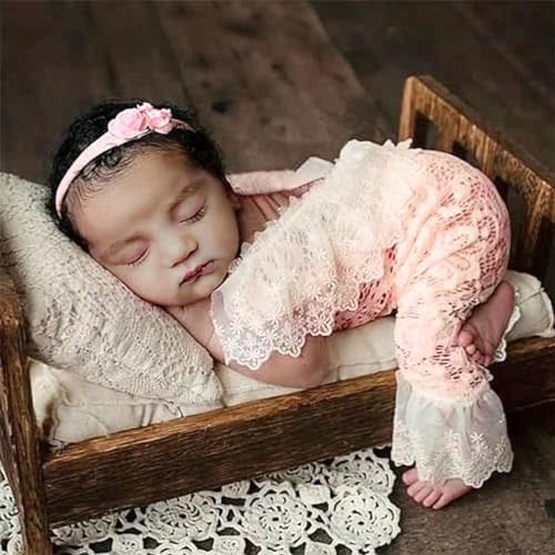 Lace Romper Newborn Girls Photo Outfits - Princess Costume Props for Photoshoot