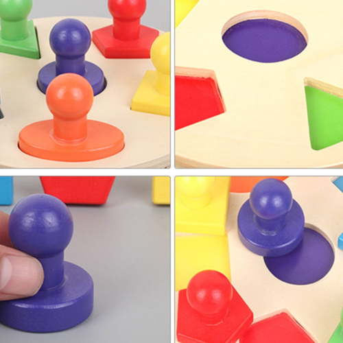 Masteelf Shape Puzzle Infant Stacking Toys Puzzles for Toddlers Kids Baby Preschool Colorful