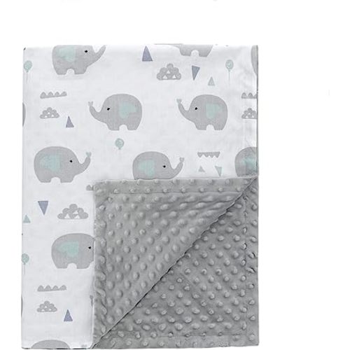 Baby Blanket for Boys Girls Soft Micro Fleece Kids Baby Blanket Throw Blanket with Dotted Backing Shower Gifts 40x30 Inches (Elephant)