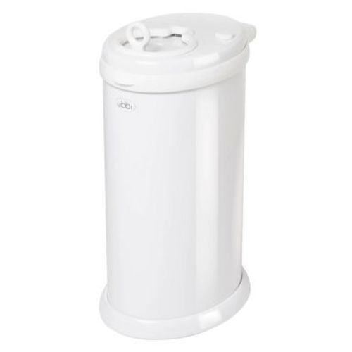 Ubbi Stainless Steel Diaper Pail - White