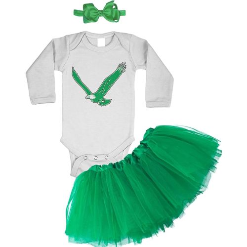 Eagle - Philly Sports Baby Bodysuit + Tutu Skirt + Bow Headband Set