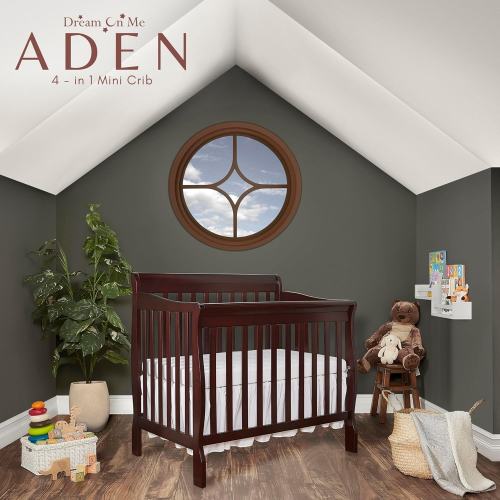 Dream On Me Aden Convertible 4-in-1 Mini Crib