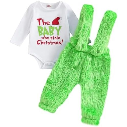 Toddler Baby Boy Girl Christmas Outfit The Baby Who Stole Christmas Costume Funny Xmas Cosplay Party Clothes Gift