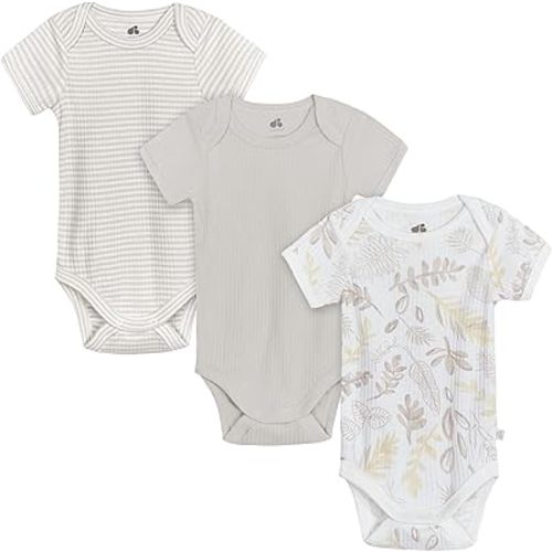 Just Born Unisex Baby 3-pack Short Sleeve Bodysuits