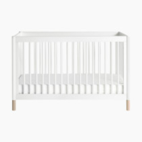 babyletto Gelato 4-in-1 Convertible Crib with Toddler Bed Conversion Kit - White/Washed Natural