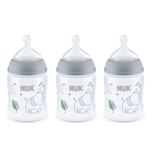 NUK Smooth Flow Anti-Colic Bottle, 5 oz, 3 Pack, 0+ Months, Unisex