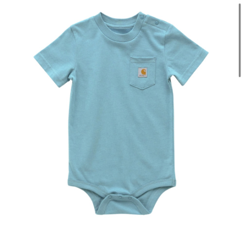Carhartt Infant Boys' Solid Short Sleeve Snap Onesie | Boot Barn