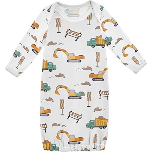 Baby Boy Girl Sleepsuit Cotton Sleeper Gown Newborn Pajamas Nightgowns Infant Clothes