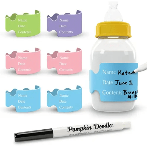 Pumpkin Doodle The Original Write and Reuse Baby Bottle Labels for Daycare