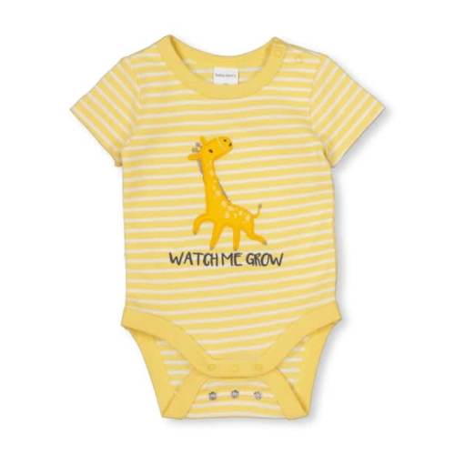 Light Yellow Baby Short Sleeve Cotton Interlock Bodysuit | Best&Less™ Online