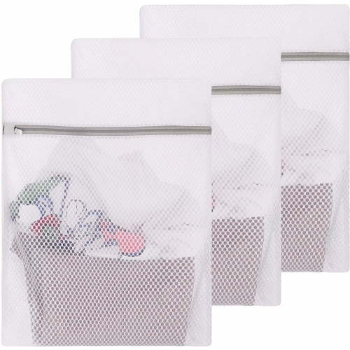 Artrylin 3 Pack Durable Laundry Bags,Mesh Laundry Bag for Delicates with Zipper,Honeycomb MeshWash Bags,Travel Size Laundry Bags,Storage Organize Bags for Hosiery,Blouse