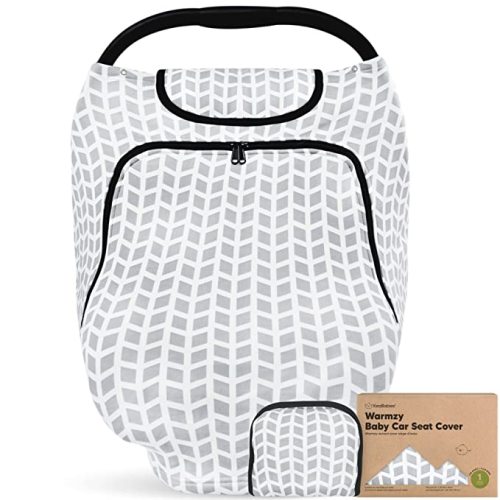 KeaBabies Winter Car Seat Cover Baby, Newborn - Universal Fit Infant Carseat Covers Baby Girl, Boy, Breathable, Lightweight Blanket, Easy to Use Stroller Canopy, Rain, Wind, Sun Shade (Laurel)