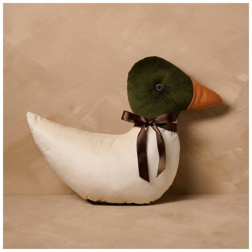 Kinkeeping Duck Pillow With Ribbon Bow