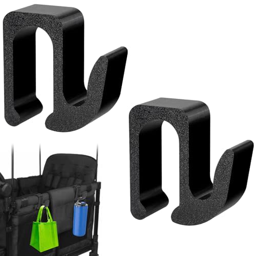 LUAATT Multipurpose Side Hooks for Wonderfold Wagon,2 Pack Sturdy Hooks Accessories Compatible with Wonderfold Wagon W4,Perfect for Organized and Space-Saving Travel(Upgraded)