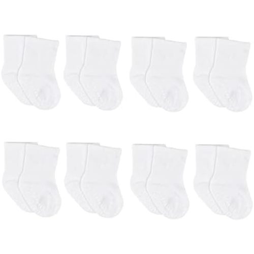 Gerber Baby 8-Pack Wiggle-Proof Jersey Crew Socks