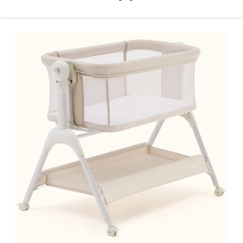 HARPPA Cuddly Sway | 3-in-1 Rocking Baby Bassinet & Bedside Sleeper with Anti-Reflux Mattress for Newborns | Attaches to Bed, Adjustable Height, Tool-Free Setup, Portable Wheels, CPSC Certified, Gentle Rocking Motion | Ideal for Infants, Safe Co-Sleeping