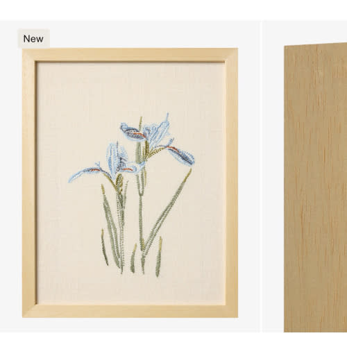 Embroidered Blue Iris