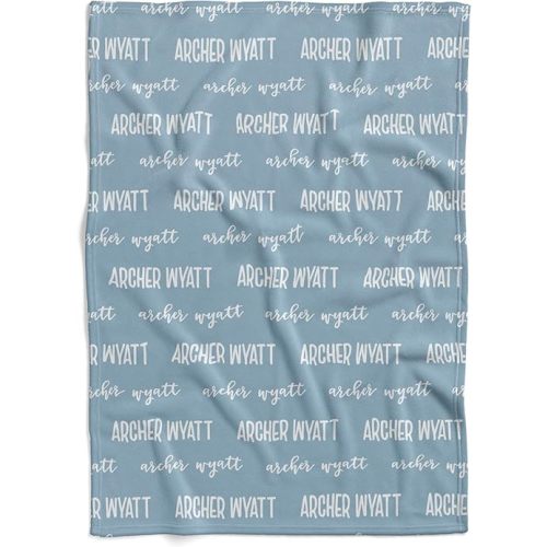 Hickory Hollow Designs Personalized Baby Swaddle, Baby Name Sign for Hospital, Birth Announcement, Gender Reveal, Swaddles for Newborns, Baby Essentials, Blue Swaddles, (Swaddle Only)