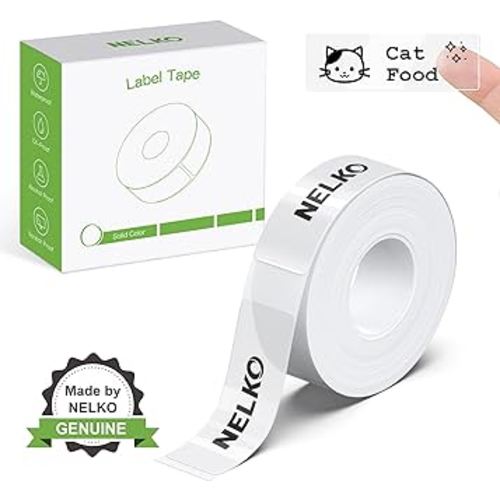 Nelko P21 Label Maker Tape, 15x40mm (0.59"x1.57") Self-Adhesive Label Compatible with P21 Label Maker for Home/Office/School, 180 Labels, Transparent