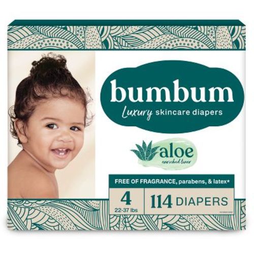 bumbum Luxury Skincare Disposable Diapers - Size 2 - 74ct