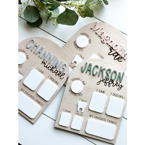 Baby Milestone Board, Monthly Milestone Board, Dry Erase Milestone Board