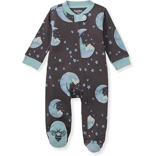 Burt's Bees Baby Boys' Sleep and Play Pjs, 100% Organic Cotton One-piece Zip Front Romper Jumpsuit Pajamas