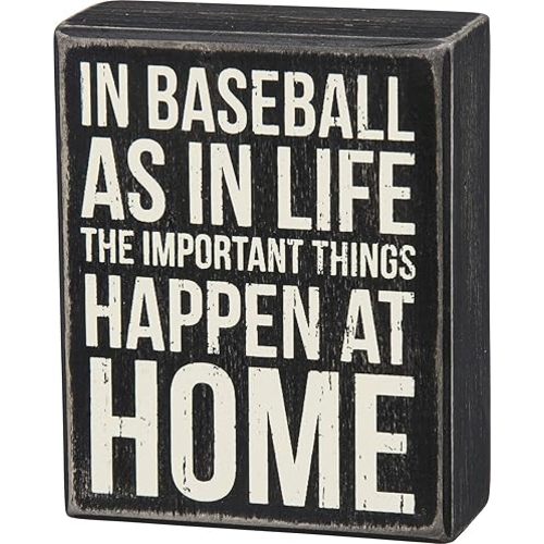 Primitives by Kathy 27325 Classic Box Sign, In Baseball And In Life