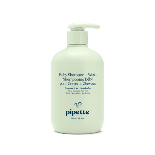 Pipette Gentle, Unscented, Tearless Baby Shampoo & Body Wash for Sensitive Skin, 11.8 fl oz