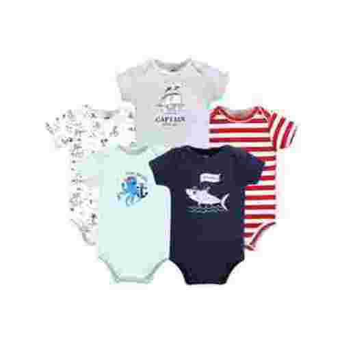 Hudson Baby Short Sleeve Bodysuits 5-Pack Newborn-24 Months