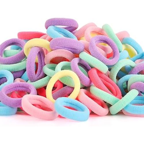 200 Pack Hair Ties BEoffer Baby Toddlers Girls Elastics Hair Bands No Damage Multicolor Colorful Small Rubber Bands Ponytail Pigtails Holders Not Harm to Hair (Color D)