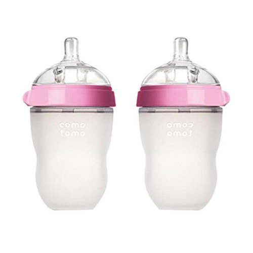 Comotomo - Natural Flow Bottle (Double Pack) PINK