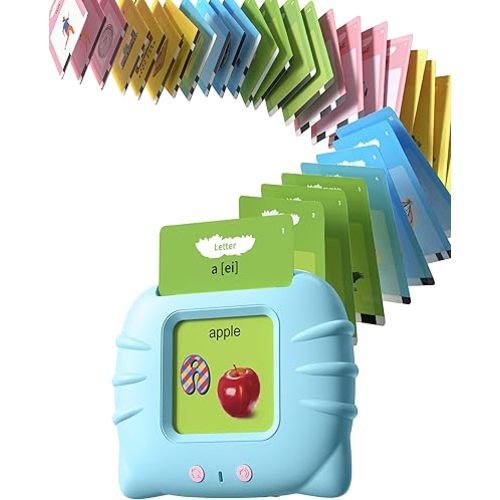 510 Words, Talking Flash Cards for Toddler 1 2 3 4 Year Olds, Language Learning and Montessori Toys with 31 Themes, Pocket Speech Therapy and Autism Toys, Children's Sensory Educational Device