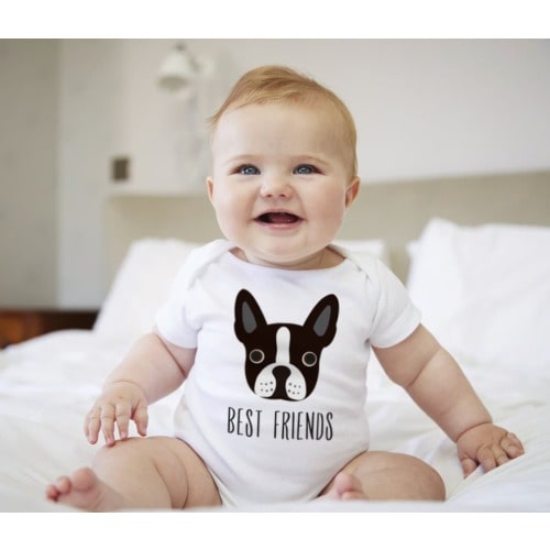 Boston Terrier Baby Clothes Bodysuit for Baby Boy or Baby Girl, Coming Home Outfit, Baby Shower Gift, Gender Neutral, Newborn