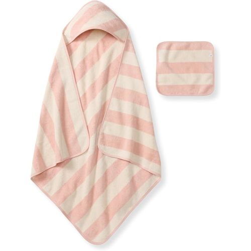 Burt's Bees Baby Hooded Woven Terry Towels Organic Cotton, Unisex Bath Essentials, Soft Nursery Towel for Infants, Toddlers, Kids