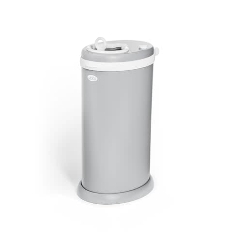 Ubbi Stainless Steel Diaper Pail, Odor Locking, No Special Bag Required, Award-Winning, Registry Must-Have, Gray