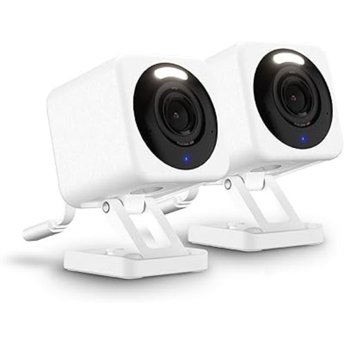 WYZE Cam v4, 2.5K WiFi Security Camera, Indoor/Outdoor Cameras for Home Security, Pet Camera/Baby Monitor, Motion Activated Spotlight/Siren, Color Night Vision, 2-Way Audio, Works with Alexa & Google