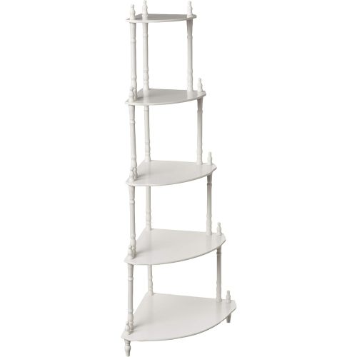 Frenchi Home Furnishing 5-Tier Corner Stand, White