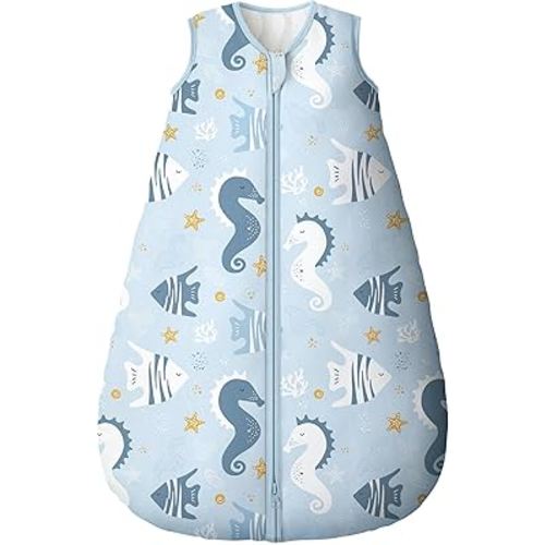 Yoofoss Baby Sleep Sack 0-6 Months, TOG 2.5 Baby Wearable Blanket with 2-Way Zipper, 100% Organic Cotton Fabric Winter Newborn Sleeping Sack, Warm Soft Comfy