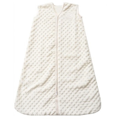 HALO Innovations Sleepsack Plushy Dot Velboa Wearable Blanket, Color: Cream, Size: S